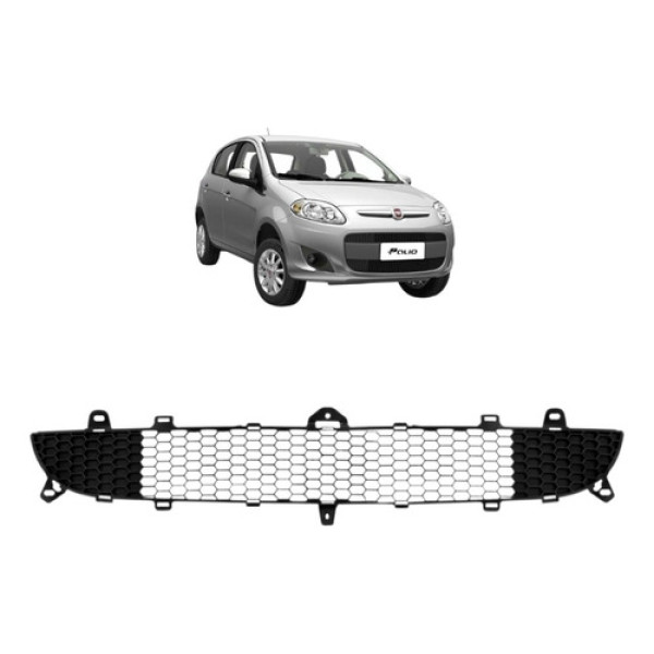 Grade Inferior Parachoque Palio Attractive 2012/2017 Orig Cinza-escuro