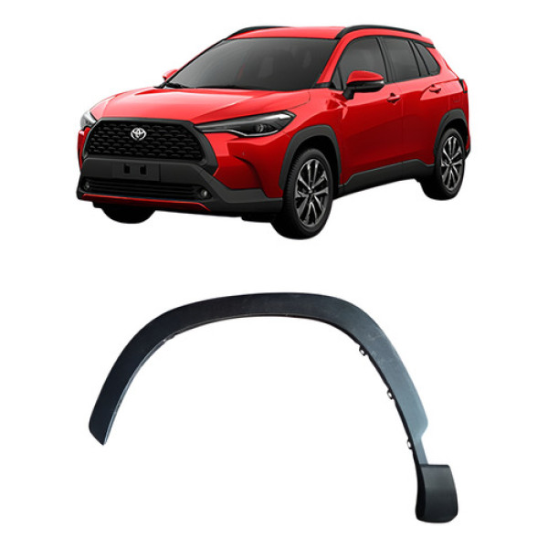 Alargador Paralama Dianteiro Esquerd Corolla Cross 2021/ Preto