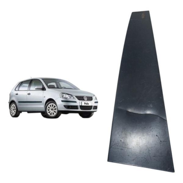 Moldura Coluna Porta Diant Direita Polo 2003/2009 6q4837902 Preto