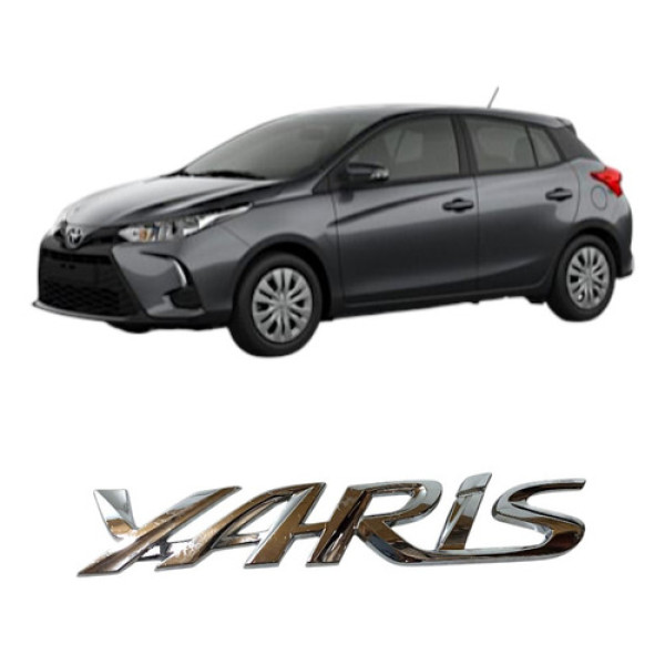 Emblema Tampa Traseira Toyota Yaris 2019/23 75442 Cromado