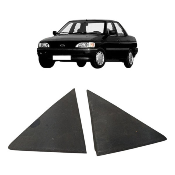 Moldura Externa Porta Traseira Verona 1993/1996 Par Original Preto