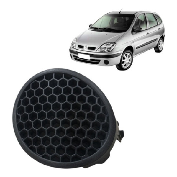 Moldura Farol Milha Esquerdo Renault Megane Scenic Grafite Esquerdo