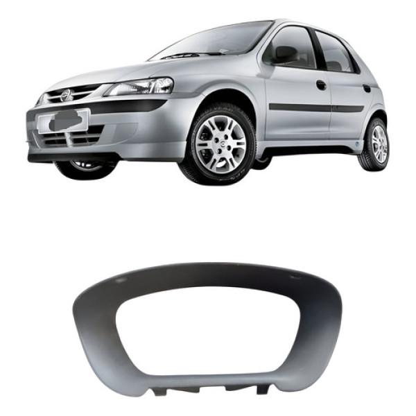Moldura Painel Instrumental Chevrolet Celta 2000/05 Cinza