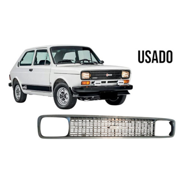 Grade Dianteira Farol Fiat 147 1977 1978 1979 1980 C/detalhe Fosco Cinza-escuro