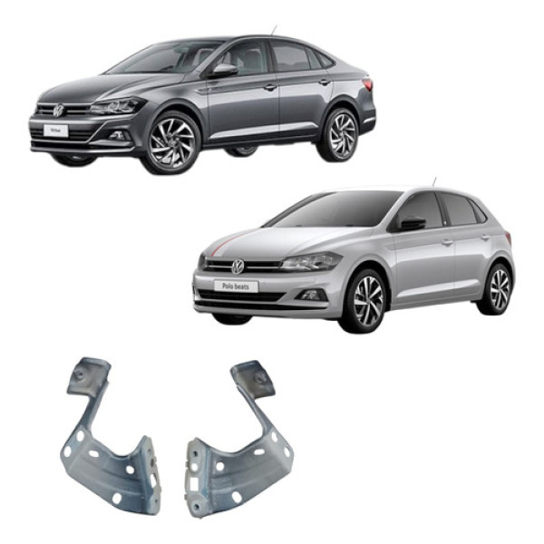 Suporte Paralama Volkswagen Polo Virtus 2018/2020 Orig Par
