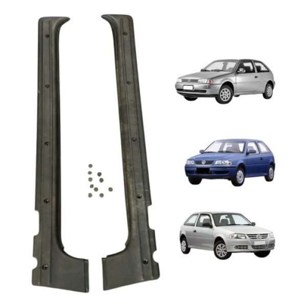 Soleira Interna Porta Gol G2 G3 G4 2 Portas Preto Par Preto