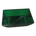 Lente Lanterna Lateral Retangular Carreta Furgao Gf0030 Verde
