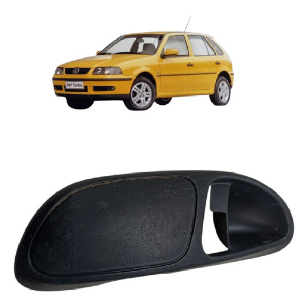 Moldura Maçaneta Interna Trás Gol G3 2000/2005 Preto Traseira