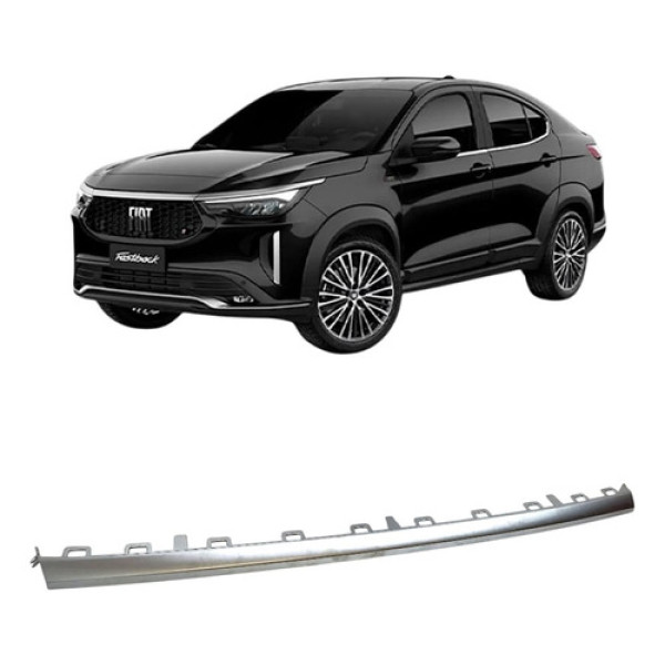 Acabamento Central Parachoque Dianteiro Fastback 2023/24 - Prateado