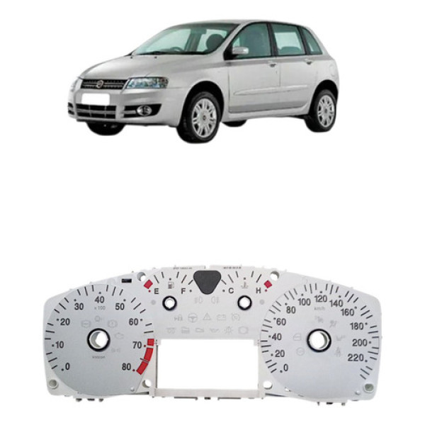Marcador Velocimetro Painel Fiat Stilo 2003/2007 S/contador Branco