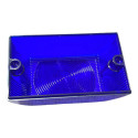 Lente Lanterna Lateral Retangular Carreta Furgao Gf0030 Azul