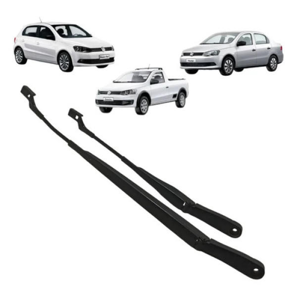 Braço Limpador Parabrisa Gol Saveiro Voyage 2012 2020 Par