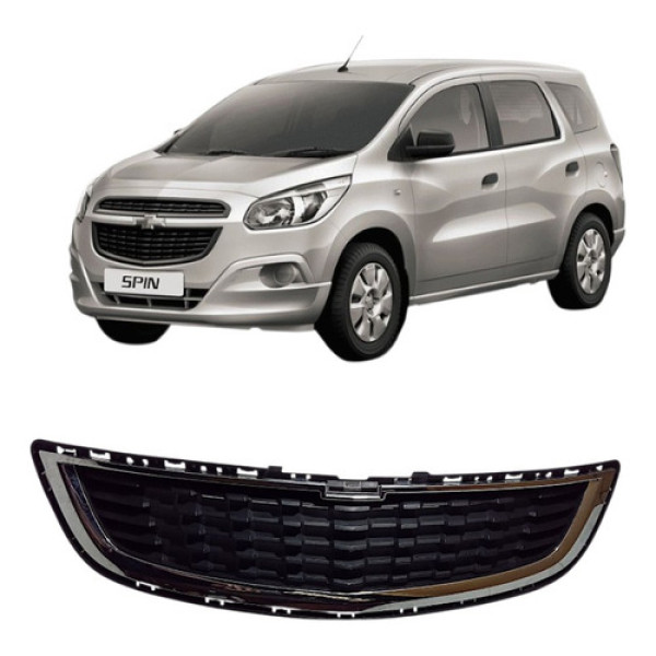 Grade Inferior Parachoque Spin 2012/2015 52030229 Preto Cromo