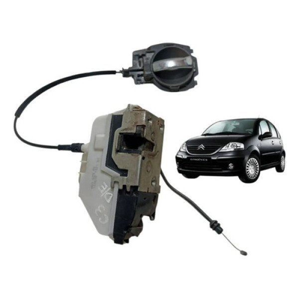Fechadura Elétrica Diant Esquerd Citroen C3 2003 A 2012 Branca