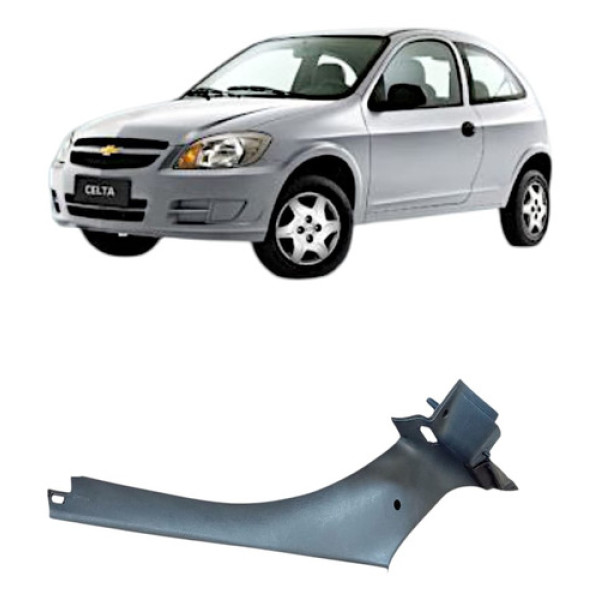 Moldura Suporte Bagagito Esquerd Gm Celta 2 Portas 2001/2006 Cinza-escuro