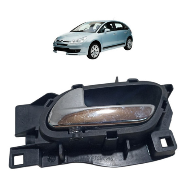 Maçaneta Interna Esquerd Citroen C4 2004 A 2012 100187386 Cromado Dianteira/traseira