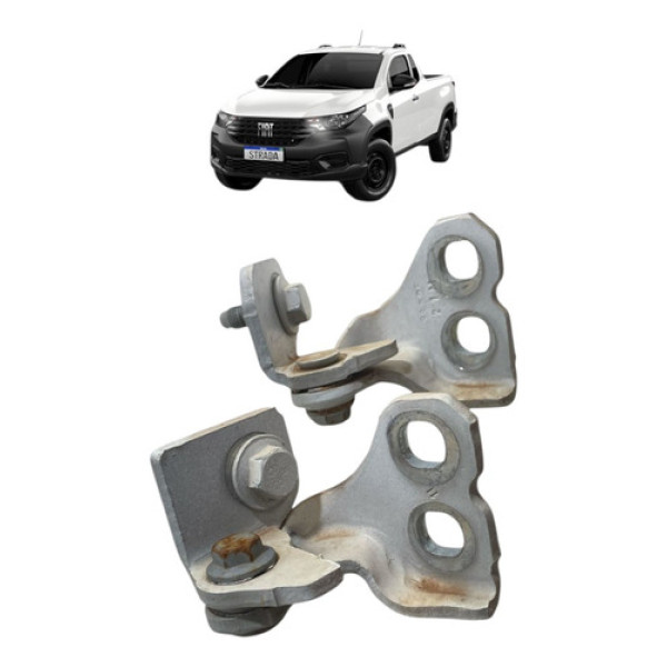 Dobradiça Porta Direit Fiat Strada 2022/2025 Original Par