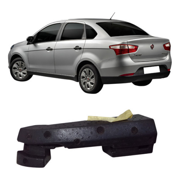 Batente Direito P/choque Traseiro Fiat Gran Siena 2017/2021  - Preto