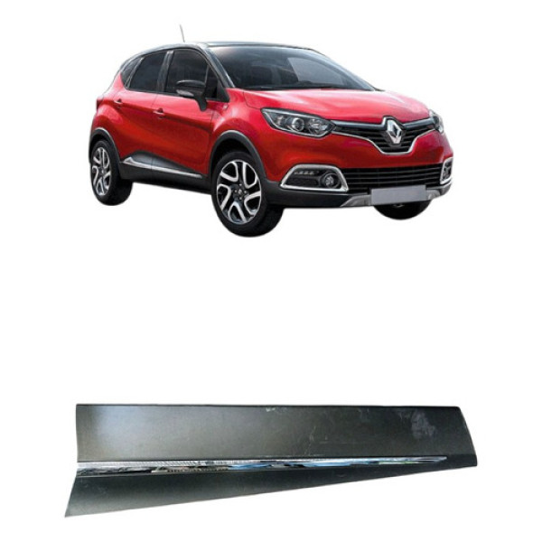 Moldura Friso Porta Dianteira Esquerd Captur 2017/2023 Preto