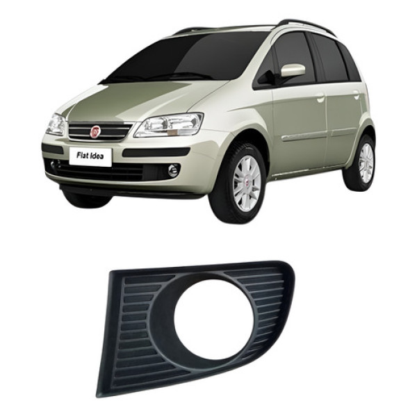 Moldura Milha Esquerd Fiat Ideia 2006/2010 60643 Orig Grafite Esquerdo