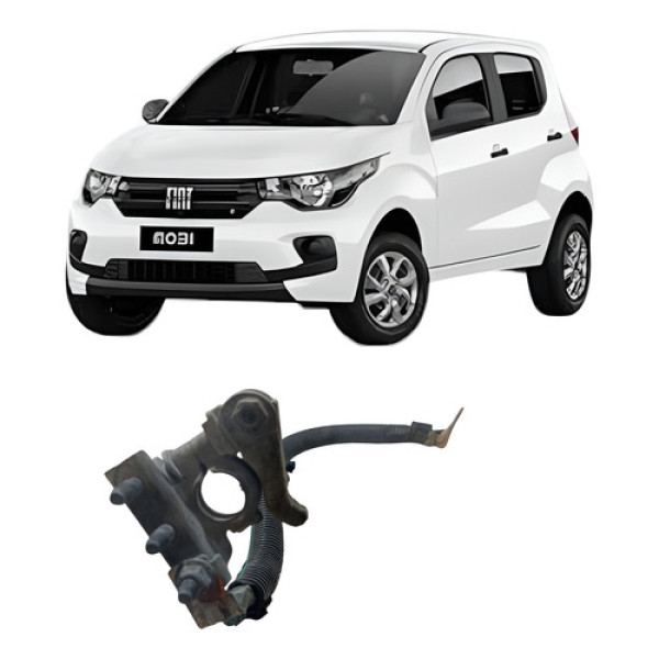 Cabo Polo Negativo Bateria Terra 1.0 Fiat Mobi 2017 A 2022 Preto