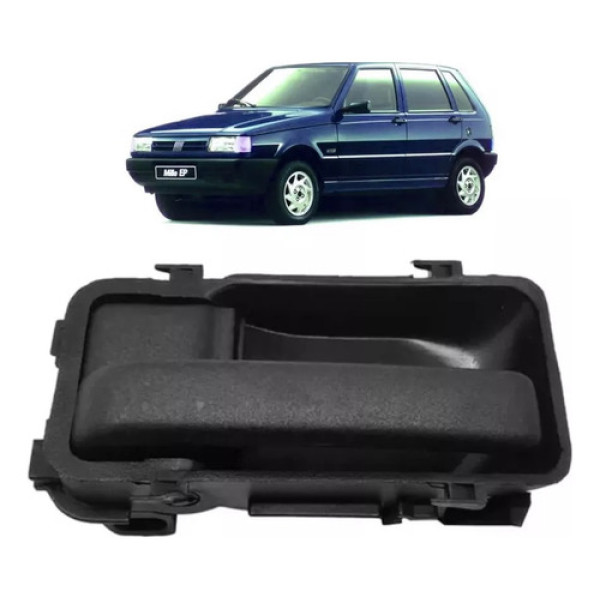 Maçaneta Interna Gatilho Porta Uno Prêmio Elba 85 A 94 Preta - Dianteira