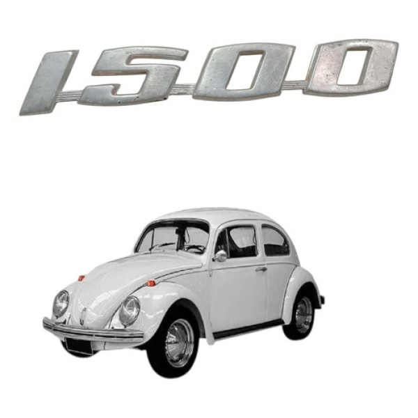 Emblema Tampa Motor 1500 Fusca 1970/1976 Vw Prateado