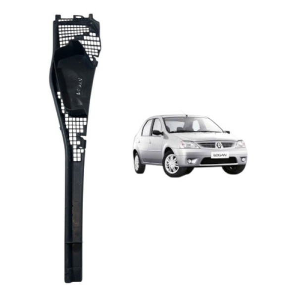 Grade Churrasqueira Esquerd Logan Sandero 2007/2012 Preto Esquerdo