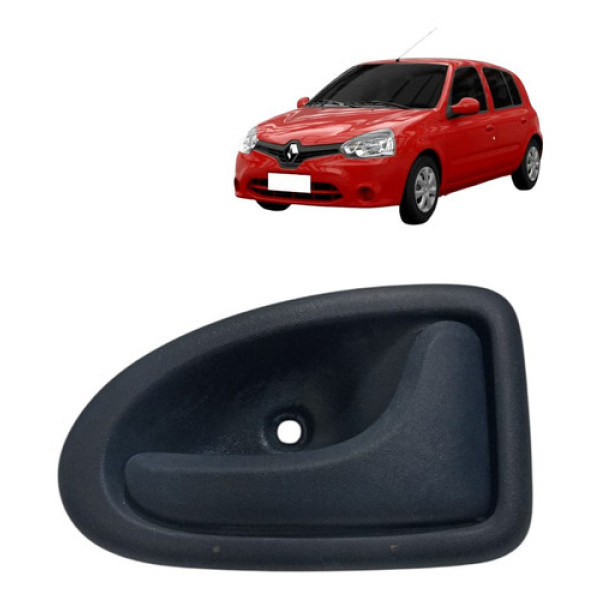 Maçaneta Interna Direito Renault Clio 2002 A 2014 Preto Dianteira