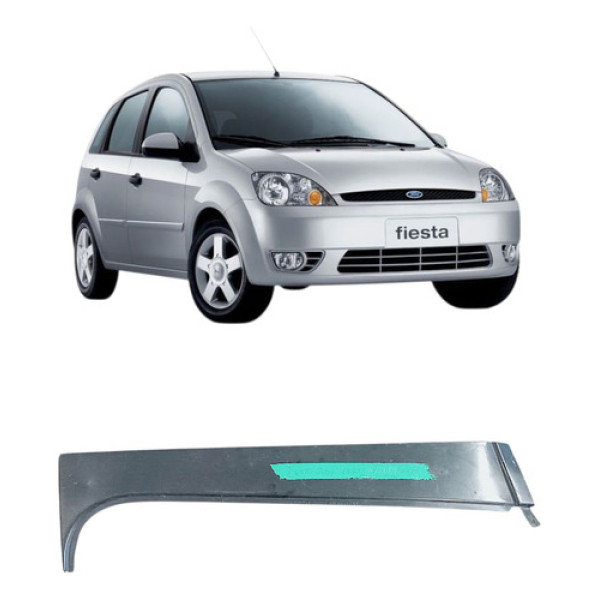 Moldura Lateral Porta Diant Esquerd Ford Fiesta 03/ Preto