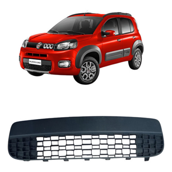 Grade Inferior Parachoque Diant Fiat Uno 2015/16 100209416 Grafite