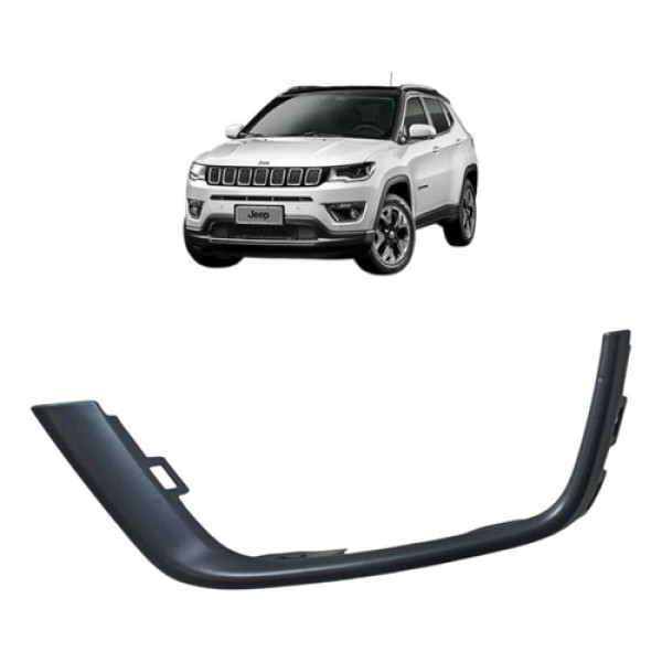 Moldura Inferior Farol De Milha Esq Jeep Compass 2018/2020 Esquerdo Cinza-escuro