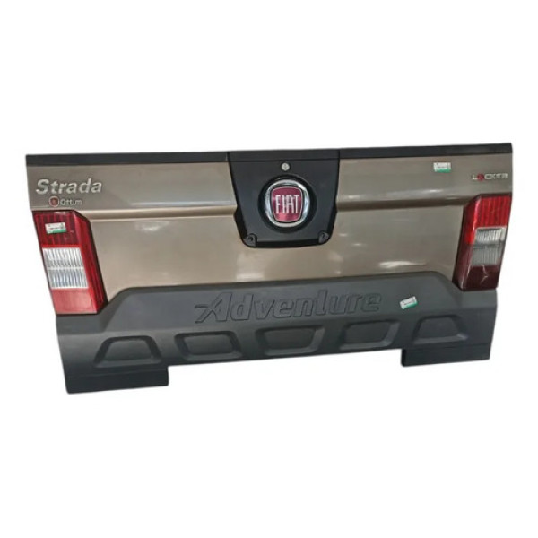 Tampa Traseira Strada Adventure Locker 2009/2012 Cinza/verde