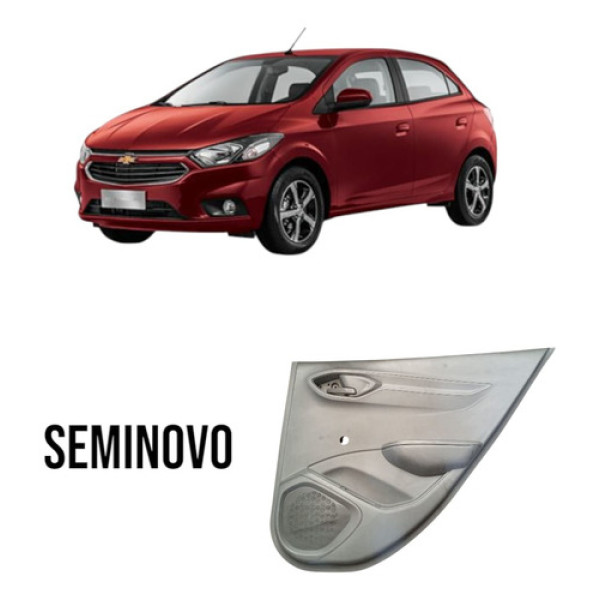 Forro De Porta Traseiro Direito Chevrolet Onix 2013/2017 Cinza-escuro