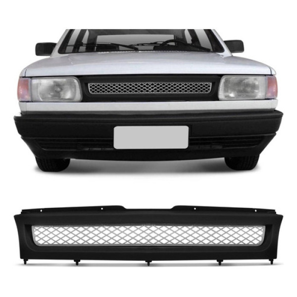 Grade Gol Parati Voyage 91/95 Saveiro  Preta E Cromada