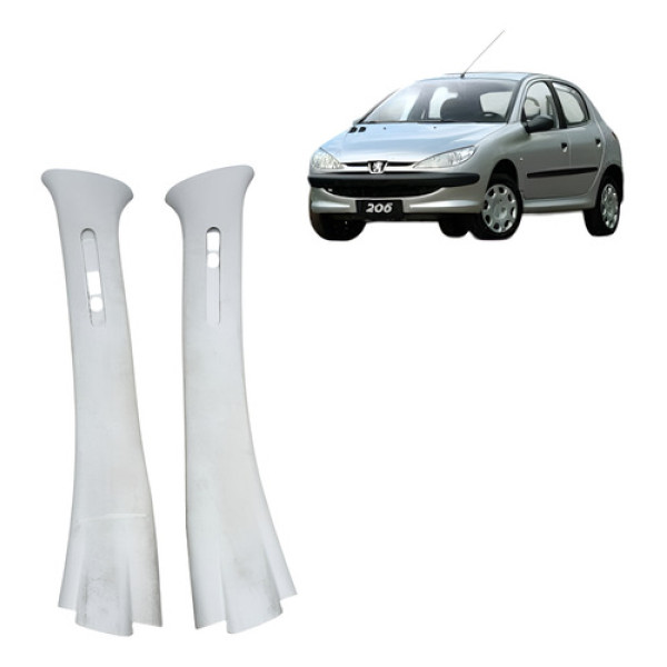 Acabamento Moldura Coluna Peugeot 206 Par