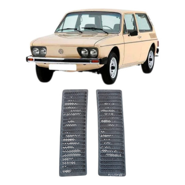 Grade Churrasqueira Capo Volkswagen Brasilia /1982 Cinza-escuro Fosco