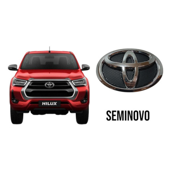 Emblema Grade Frontal Toyota Hilux Srv 2016 A 2022 Cromado
