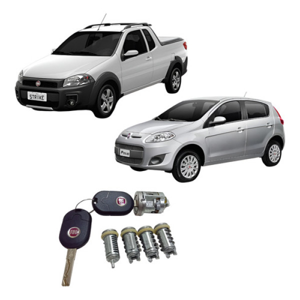 Jogo Chaves E Cilindros Ignição Porta Pantografico Fiat Orig