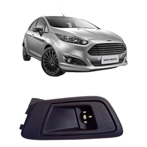 Maçaneta Int Traseir Direit Ford New Fiesta Ae83a22600c Preto Traseira