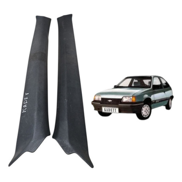 Acabamento Coluna Parabrisa Kadett Original Preto Par - Preto