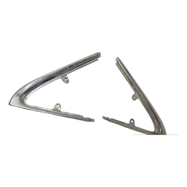 Moldura Friso Porta Escort Ghia Cromada Par Usado Cromado