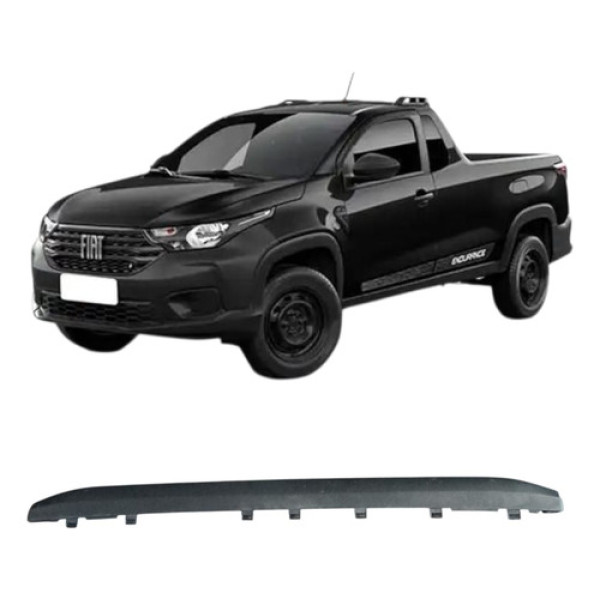 Acabamento Sup Grade Parachoque Fiat Strada 2021/2023 Preto Fosco