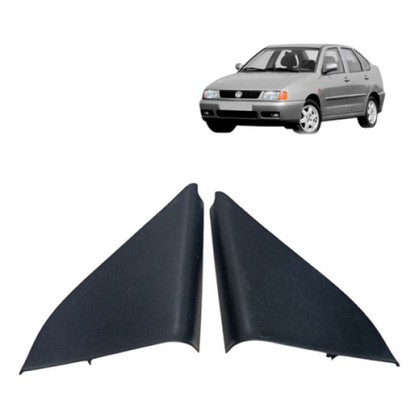 Moldura Retrovisor Interno Polo Classic 1996/2000 Par Preto