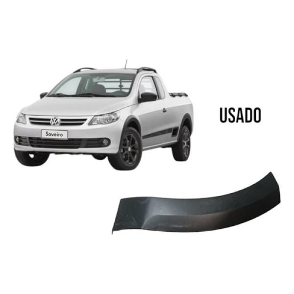 Moldura Parachoque Direito Volkswagen Saveiro 2010/2016 Cinza-escuro