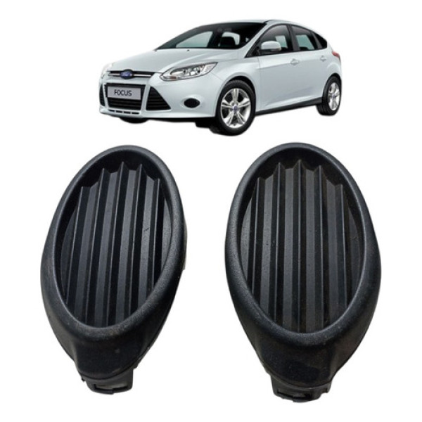 Moldura Farol De Milha Ford Focus 2014/2015 Original Par Preto Ambos Lados
