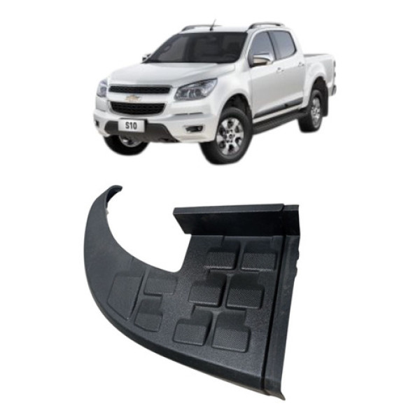Moldura Parachoque Traseiro Esquerd S10 2012/2023 94772339 Preto