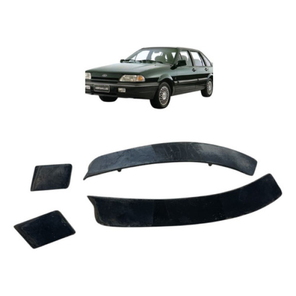 Moldura Friso Acababamento Coluna Trás Versailles Par Preto