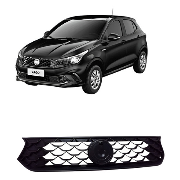 Grade Dianteira Radiador Fiat Argo 2018/2021 100244525 Preto