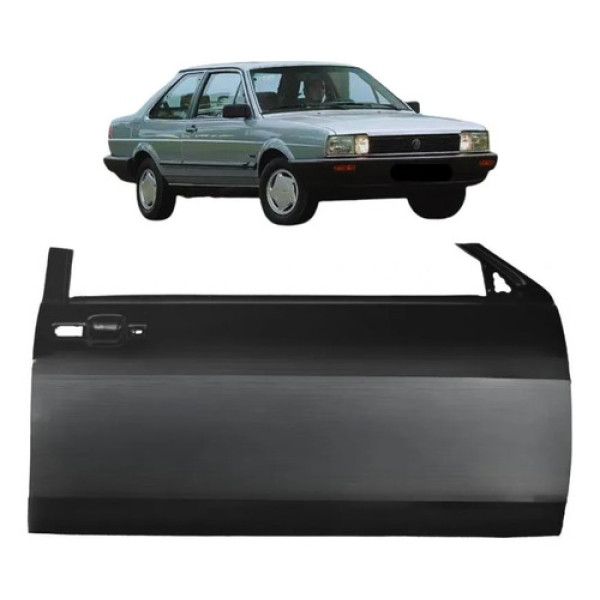 Folha Porta Direita Santana 1984 A 1990 2 Portas Preto Direito Dianteira